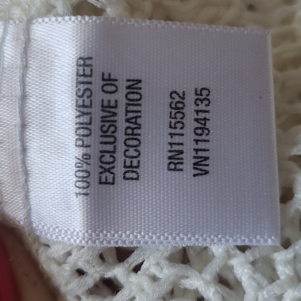 Vintage Disney D-Signed Crochet Lace Top Off White • Cottagecore Sheer • SMALL - Picture 16 of 16